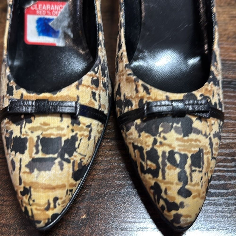 Prada black and brown print heels size 36.5 EU‎ (6.5 US) - Picture 3 of 12